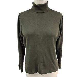 Lauren Ralph Lauren Olive Turtleneck Blouse